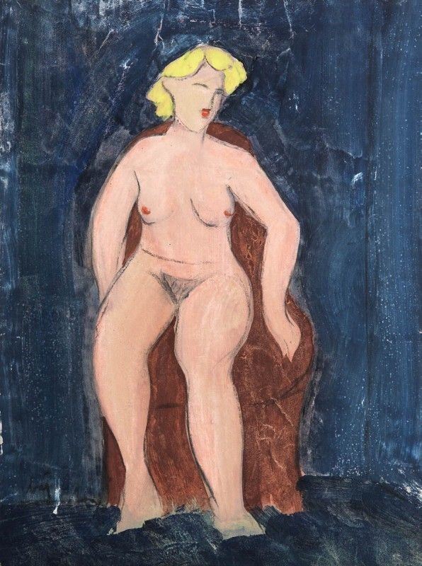 Enrico Baj - Piccolo Nudo Seduto