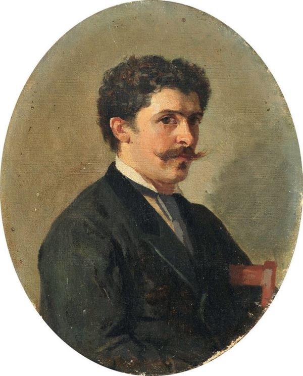 Giuseppe Pellizza da Volpedo - Ritratto virile con baffi