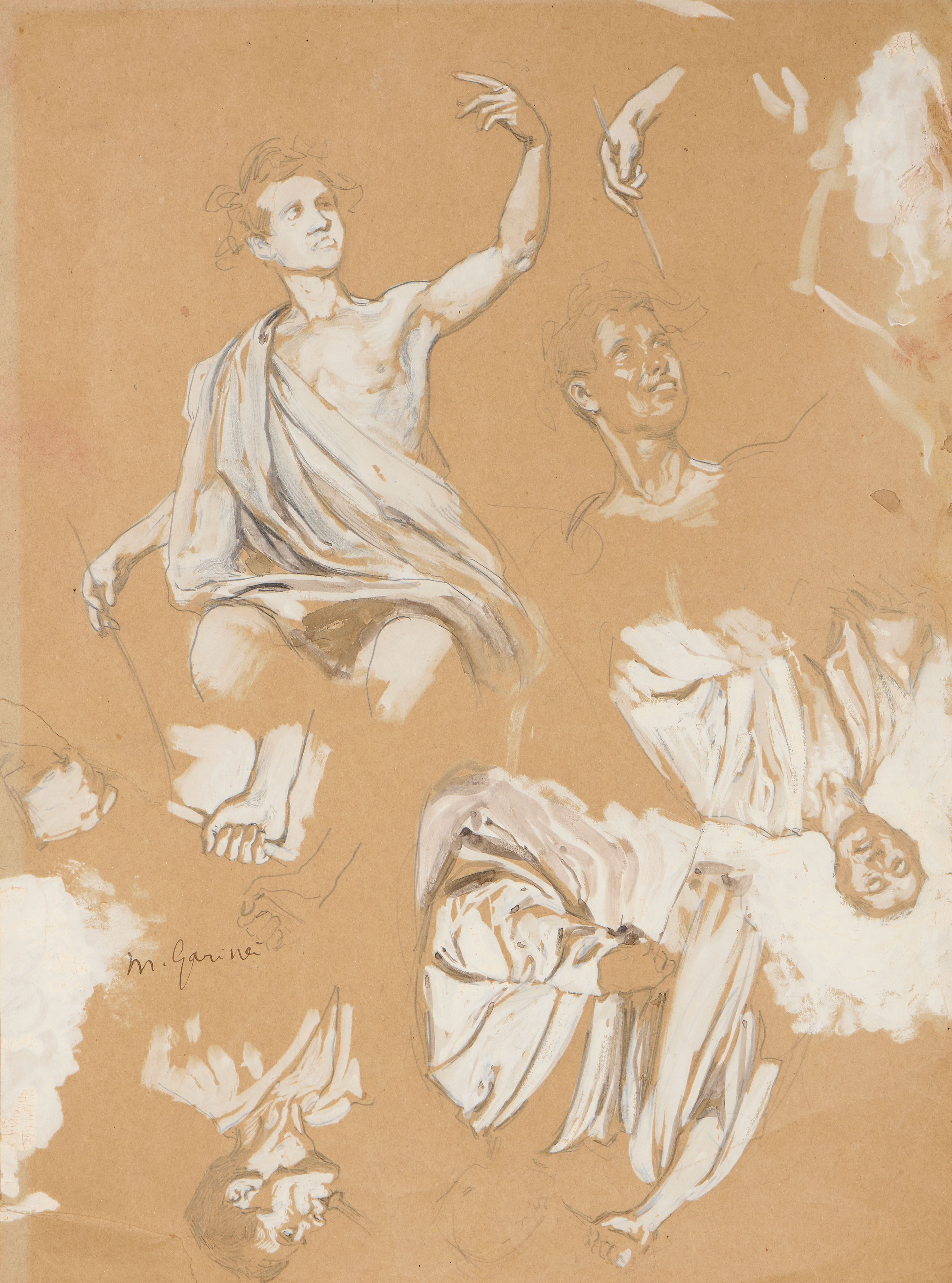 Michele Garinei - Tre Disegni con «studi di Figure e Soldati»