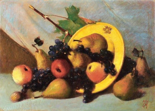 Corrado Michelozzi - Piatto con Frutta