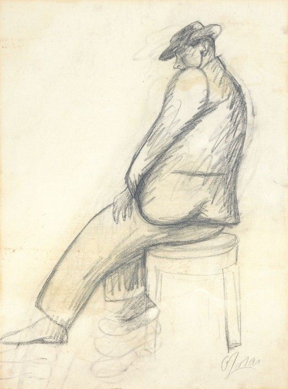 Ottone Rosai - Vecchio Seduto