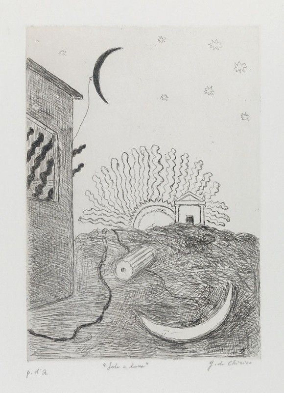 Giorgio De Chirico - Sole e Luna