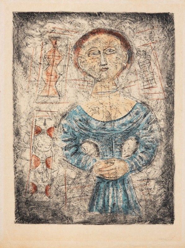 Massimo Campigli - Donna in Blu