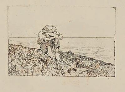 Ragazzo Seduto in Riva al Mare
