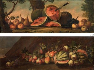 «natura Morta con Cocomero Tagliato» e «natura Morta con Pere e Cipolle»