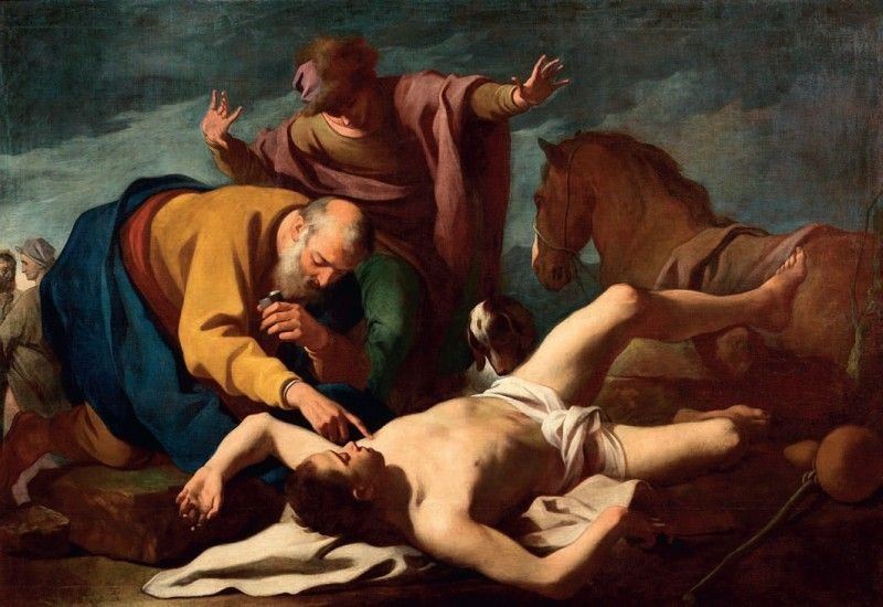 Scuola Lombarda del XVII Secolo - Il Buon Samaritano