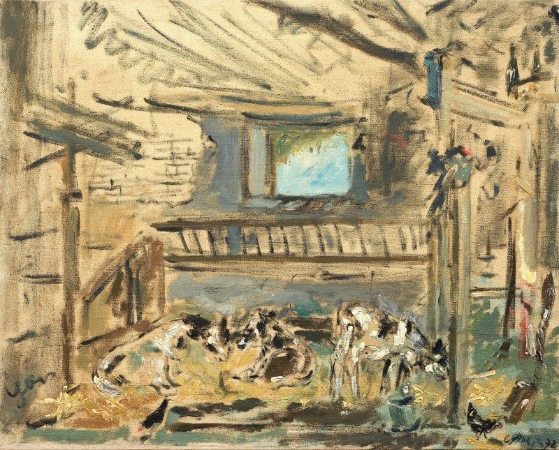 Filippo De Pisis - Interno di una Stalla in Guascogna