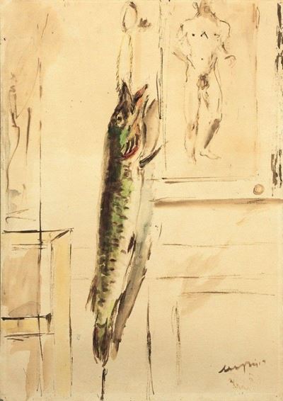 Luccio e Disegno di Nudo