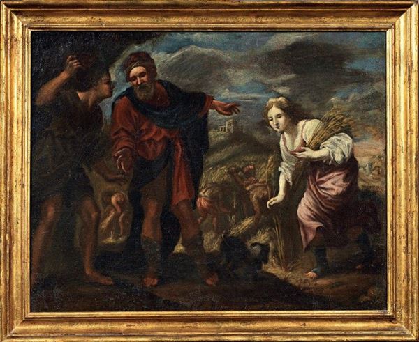 Scuola veneta fine XVII secolo : Scena biblica  - Olio su tela - Asta Arredi e Dipinti Antichi - I - Casa d'aste Farsettiarte