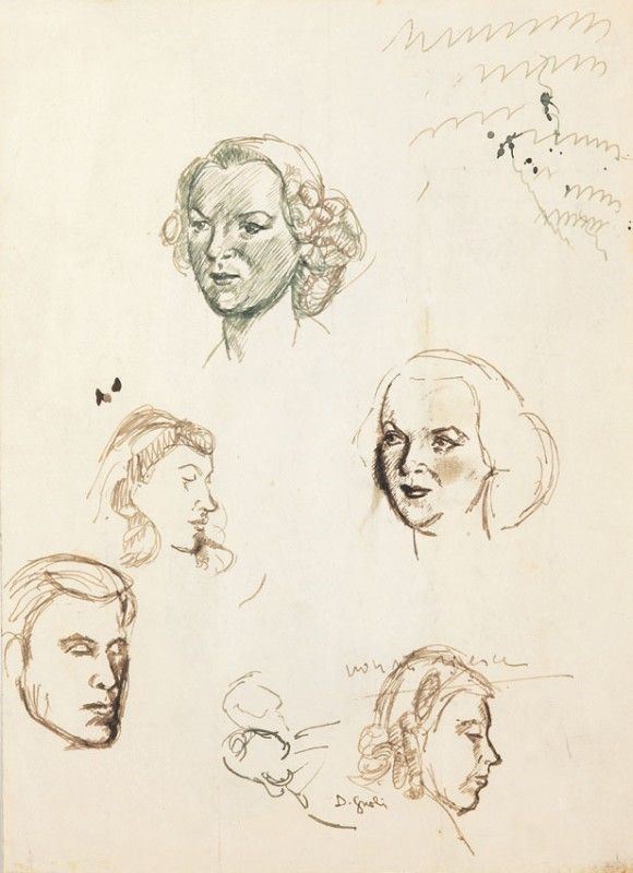 Domenico Gnoli - Studio di Volti