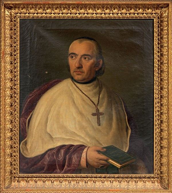 Giuseppe Diotti : Ritratto di Monsignor Ghisi  (1821)  - Olio su tela - Auction Arredi e Dipinti Antichi - I - Casa d'aste Farsettiarte