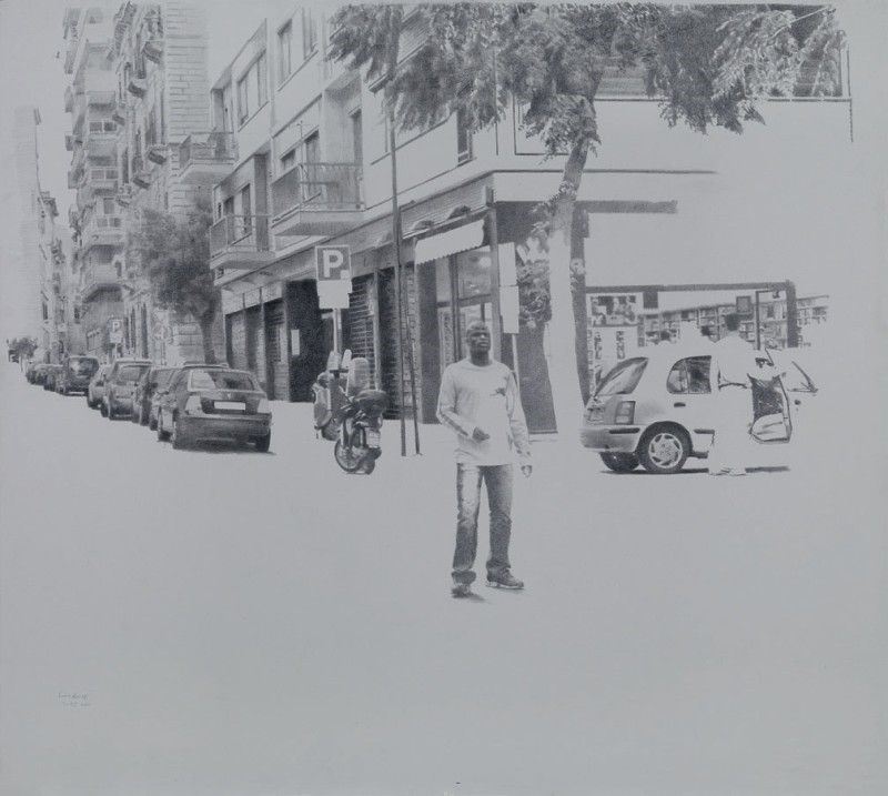 Giovanni Iudice - Paesaggio Urbano con Figura