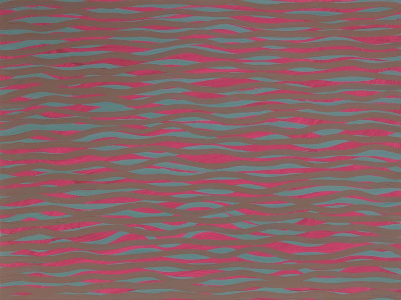Sol Lewitt - Horizontal Brushstrokers (More or Less), gouache su cartoncino