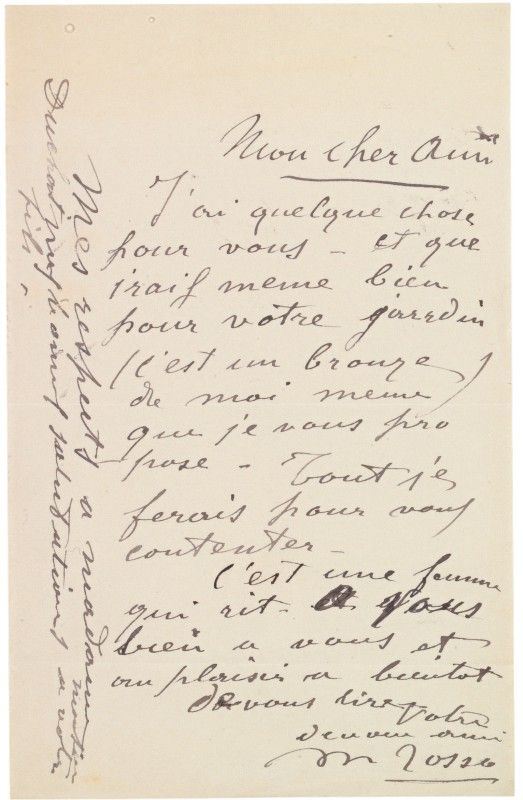 Lotto di trenta lettere di Medardo Rosso a Gustave Duchat, due libri e tre ritagli di giornale datati 1900-1913