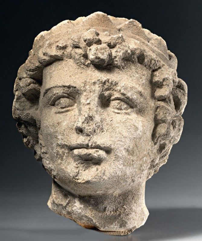 Scuola Veneta del XVIII Secolo - Testa Virile Coronata