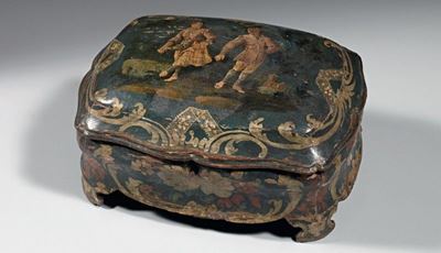 Scatola in Legno Bombato Policromo