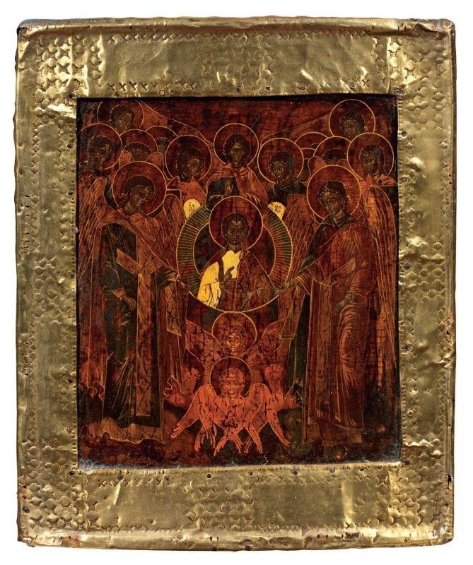 Icona del XIX Secolo - Cristo tra gli Angeli