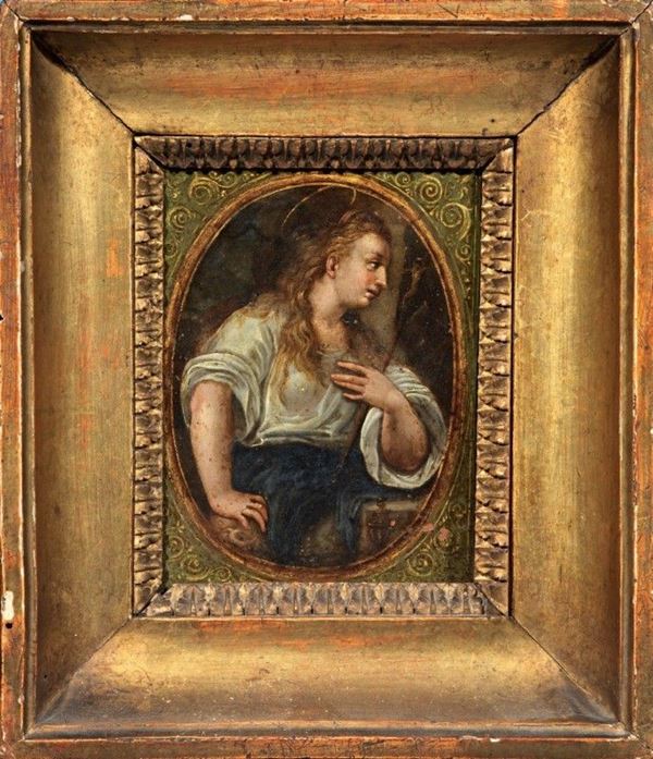 Scuola emiliana del XVII secolo - Maddalena penitente