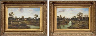 «paesaggio con Gregge» e «paesaggio Fluviale con Casa»
