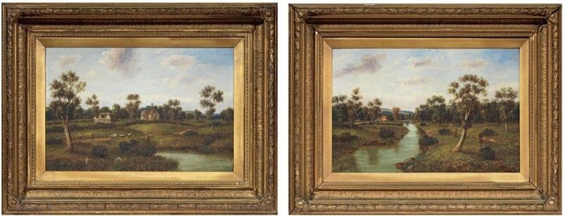 G. Thompson - «paesaggio con Gregge» e «paesaggio Fluviale con Casa»