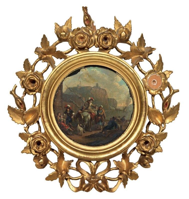Nicolaes Berghem (attr. A) - Marina con Figure