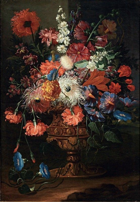Scuola Fiamminga del XVII Secolo - Natura Morta con Fiori