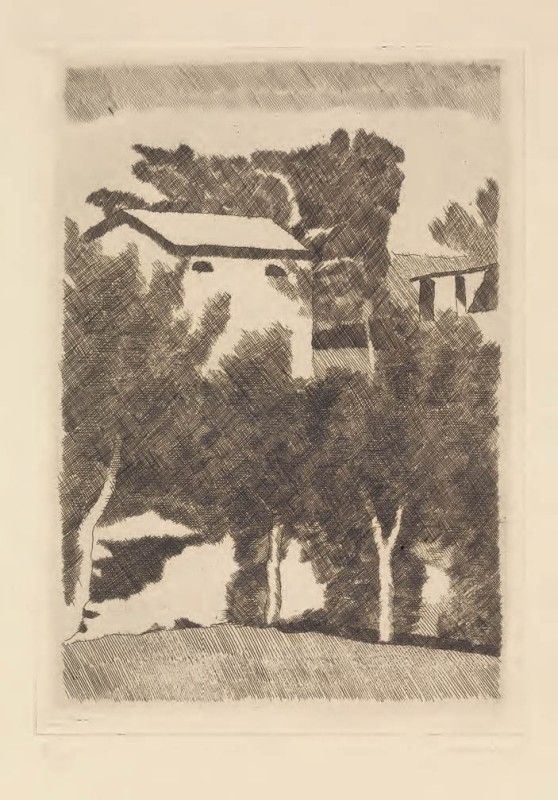 Giorgio Morandi - Paesaggio con tre alberi