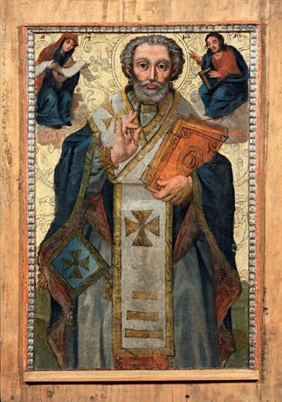 Santo con la Vergine e Gesù