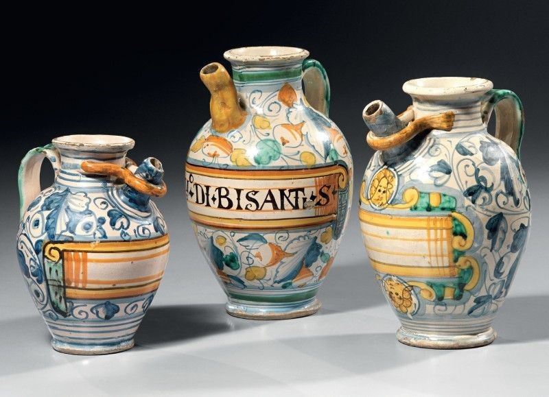 Orciolo in Maiolica Policroma