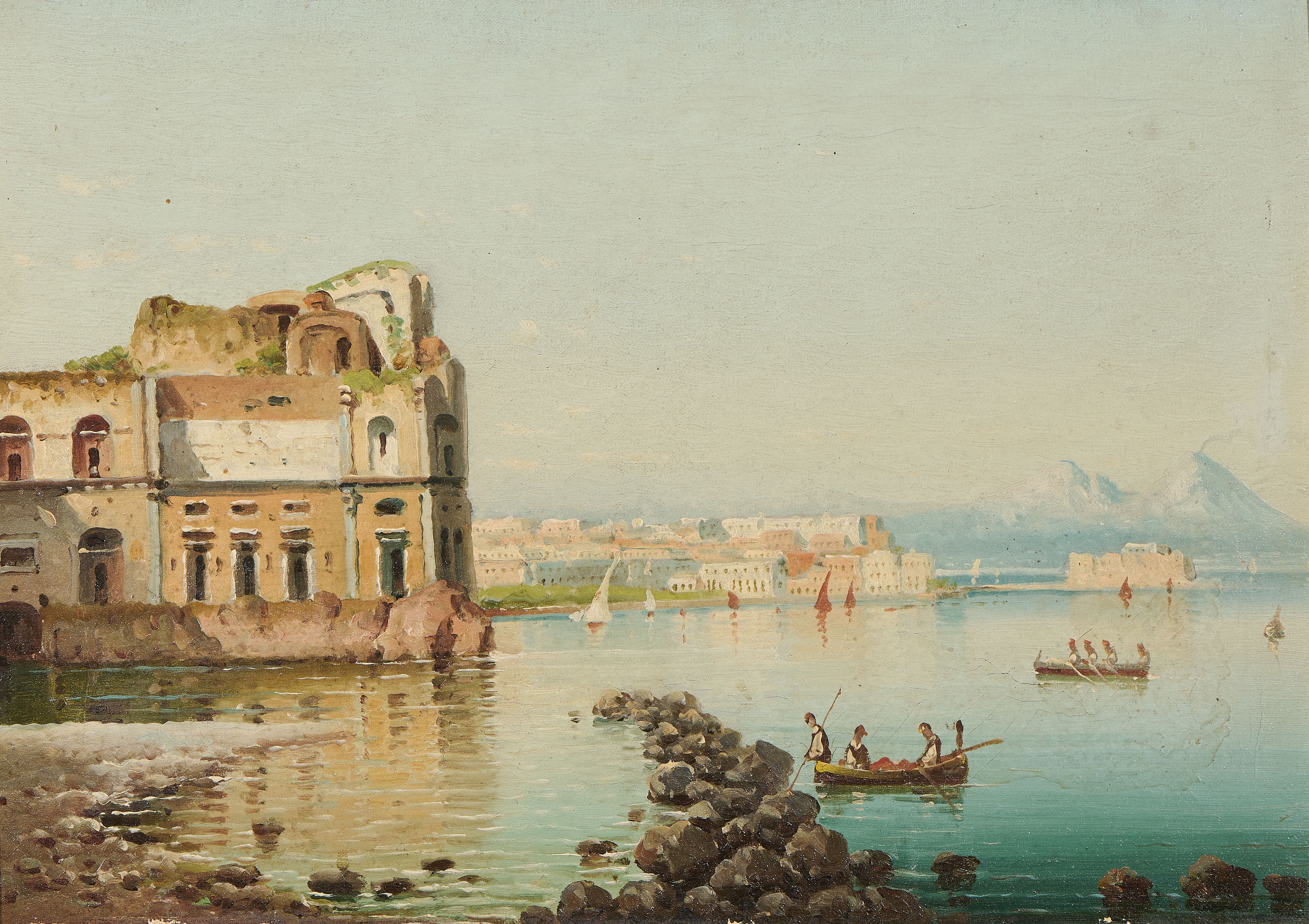 Ignoto Fine XIX Secolo - Due Opere Raffiguranti «veduta di Napoli»