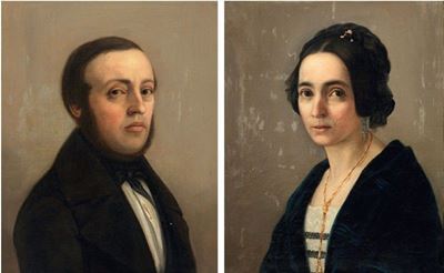 «ritratto della n.D. Angela Parona» e «ritratto del N.h. Giovan Battista Parona»