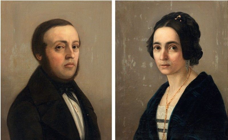 Giovanni Carnovali, Detto il Piccio - «ritratto della n.D. Angela Parona» e «ritratto del N.h. Gi...