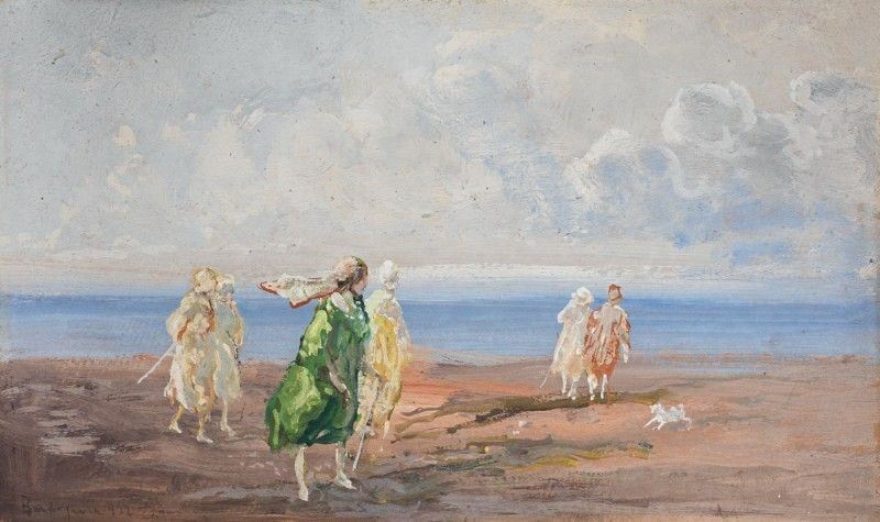 Pompeo Mariani - Sulla Spiaggia di Bordighera