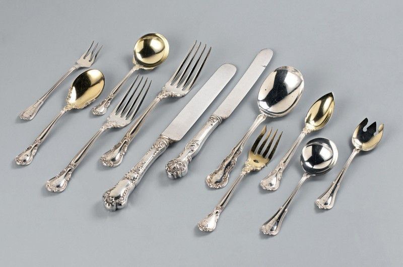 Elegante Servito di Posate da Tavola in Argento