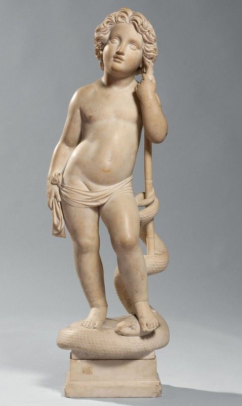 Carl Johann Steinh&#228;user - Allegoria di giovinetto con serpente pitone