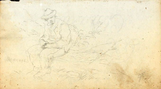 Giovanni Fattori - Lotto di Cinque Disegni a Soggetto Vario