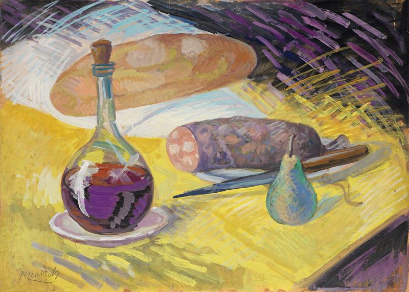 Quinto Martini - Natura Morta con Salame