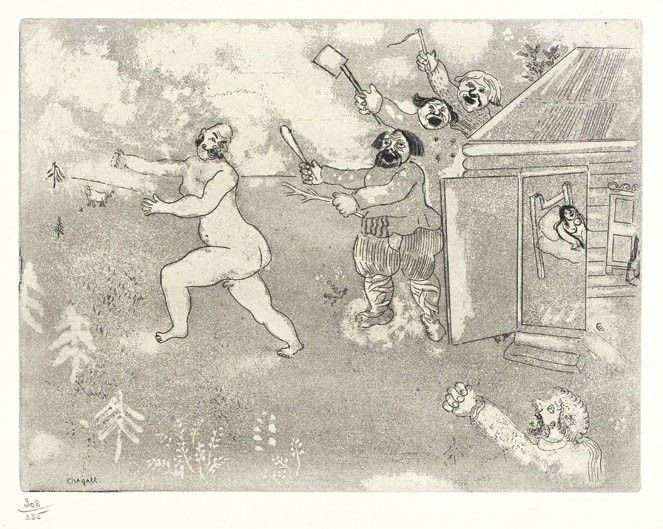 Marc Chagall - La Fuite Tout Nu