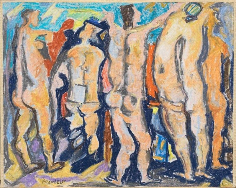Fausto Pirandello - Bagnanti