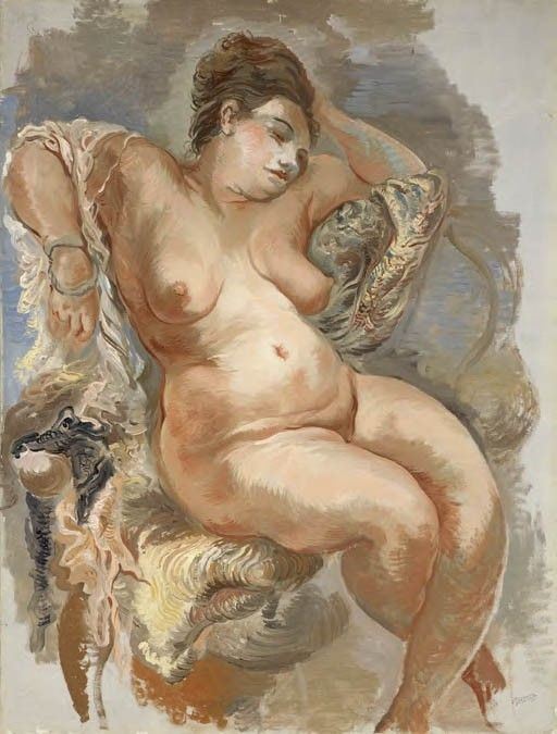George Grosz - Nudo Seduto