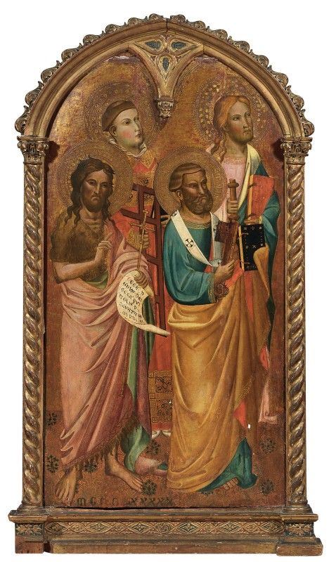 Maestro della Cappella Manassei - San Giovanni Battista, San Pietro, San Lorenzo e San Jacopo