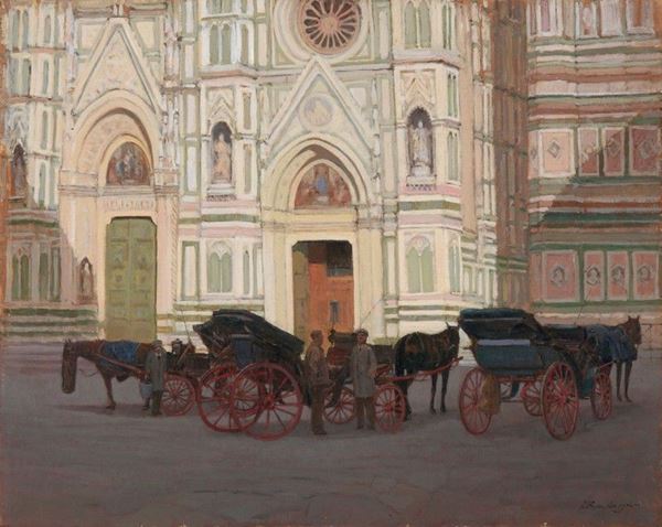 Adriano Basagni - Piazza del Duomo a Firenze