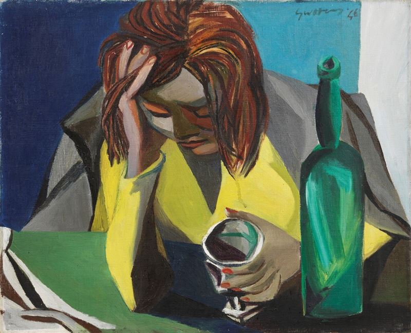Renato Guttuso - Bevitrice in Giallo
