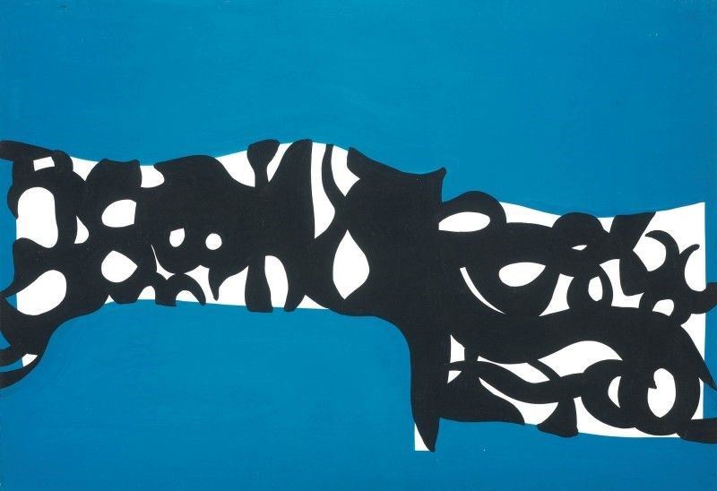 Carla Accardi - Bianco-nero su Turchese