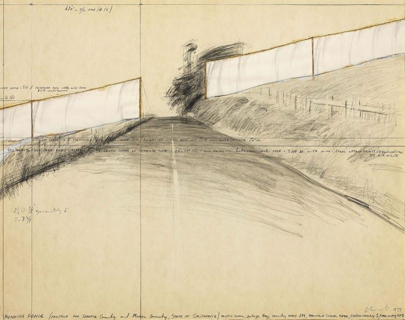 Christo Javacheff Christo - Running Fence (project For Sonoma County And Marin County, State Of C...