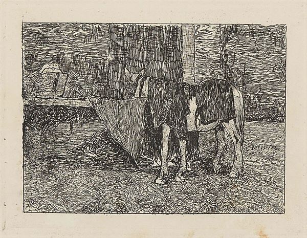Giovanni Fattori - Cavallo nella stalla