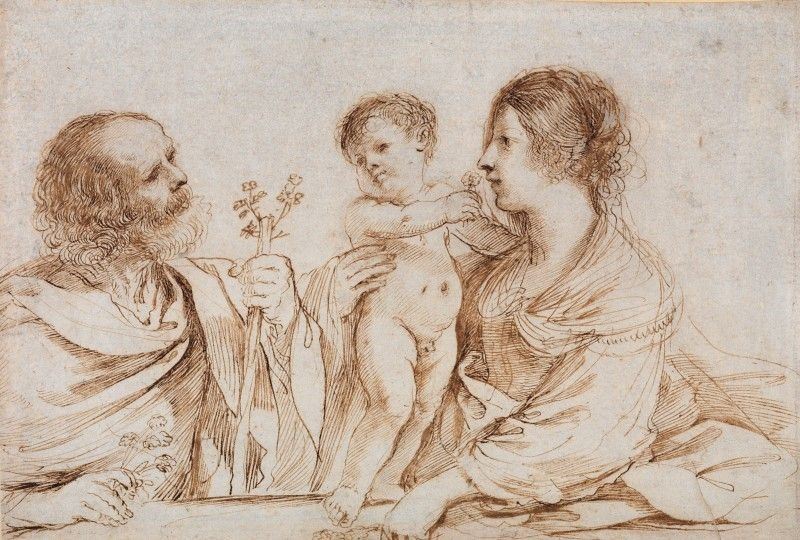 Giovan Francesco Barbieri, Detto il Guercino - Sacra Famiglia