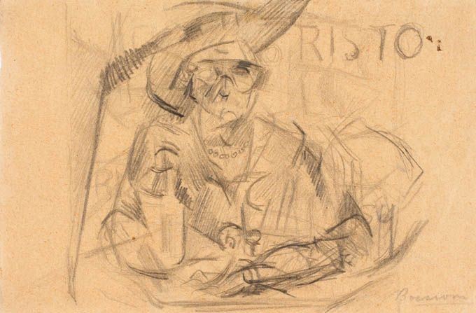 Umberto Boccioni - Studio di Donna al Caffè