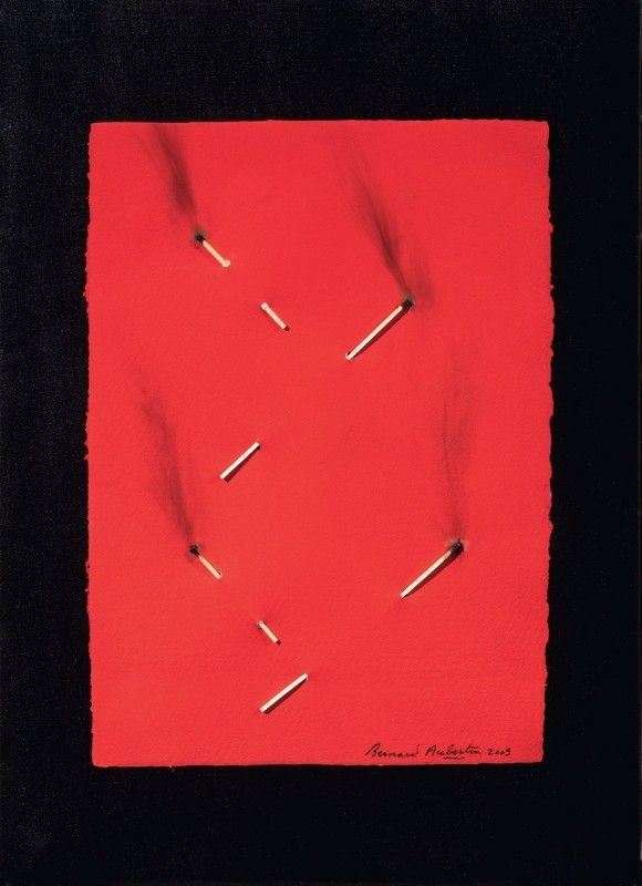 Bernard Aubertin - Papier Rouge brûLé
