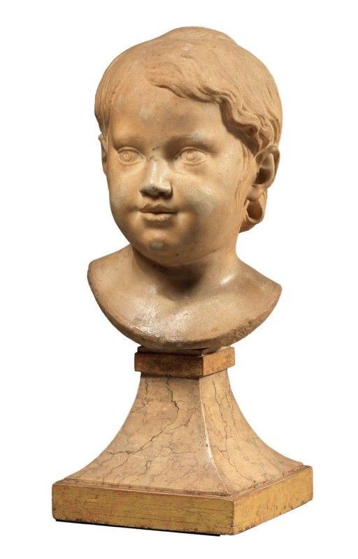 Jacques François Joseph Saly (attr. A) - Testa di Bambina